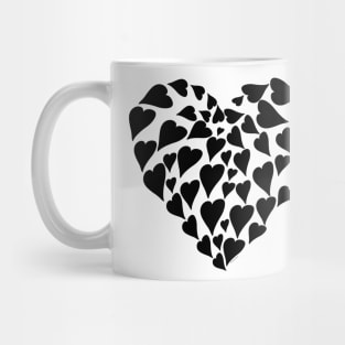 Modern Flowing Hearts in Heart Design Mug